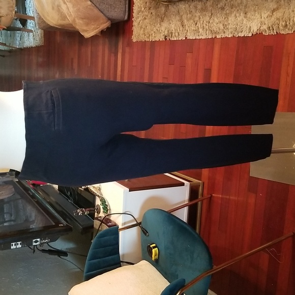Cos Lux Navy Flat Front Stretch Pants Sz. 6 - Picture 8 of 12